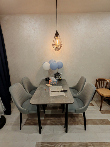 Стул на металлокаркасе Kora dark gray / black фото покупателя 341