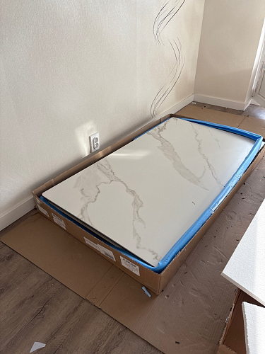 Керамический стол Вилли 140(200)х80 серый мрамор larka grey / черный фото покупателя 25