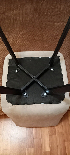 Стул на металлокаркасе Чилли синяя ткань / белый фото покупателя 1401