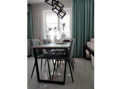 Деревянный стол Лота Лофт 120(160)х75 черный матовый / бетон светлый фото покупателя 91