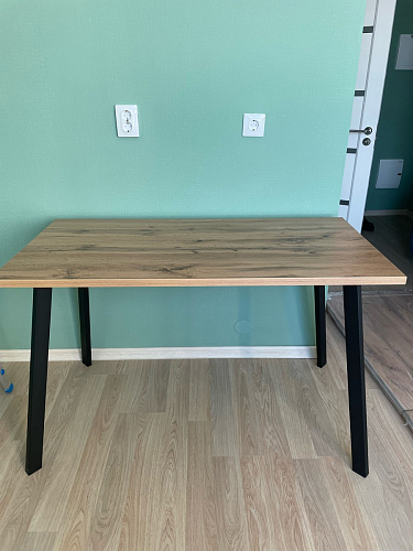 Стол Тринити Лофт 140 25 мм дуб делано темный / белый фото покупателя 200