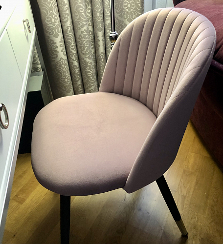 Стул на металлокаркасе Gabi dark beige / black / silver фото покупателя 897