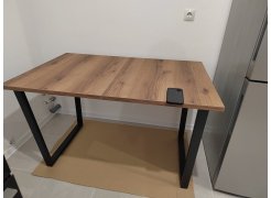 Деревянный стол Лота Лофт 120(160)х75 черный матовый / бетон светлый фото покупателя 901