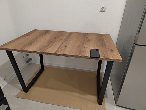 Стол раскладной Лота Лофт 120 25 мм юта / черный матовый фото покупателя 901