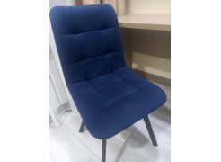 Стул на металлокаркасе Чилли синяя ткань / белый фото покупателя 471