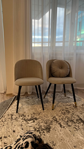 Стул на металлокаркасе Gabi latte / gold / black фото покупателя 804