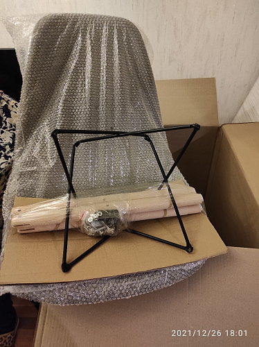 Стул Cindy Eames mod. 001 khaki / natural фото покупателя 52