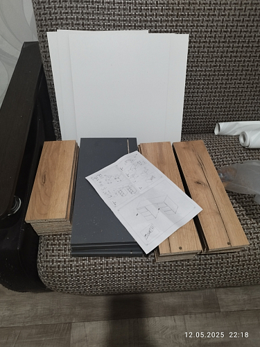 Письменный стол Элла ПС 02 белый / дуб крафт золото фото покупателя 14