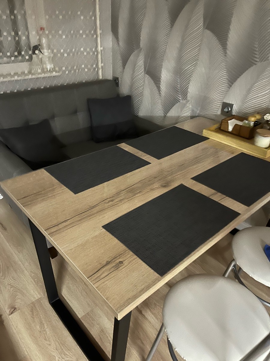 Деревянный стол Лота Лофт 140х80 дуб крафт табачный / черный матовый фото покупателя 585