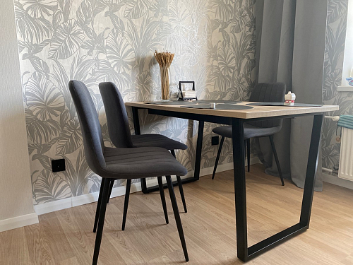 Деревянный стол Лота Лофт 140х80 белый матовый / бетон светлый фото покупателя 242