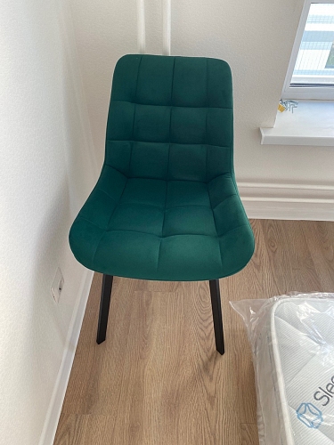 Стул на металлокаркасе Челси морская волна / черный фото покупателя 43