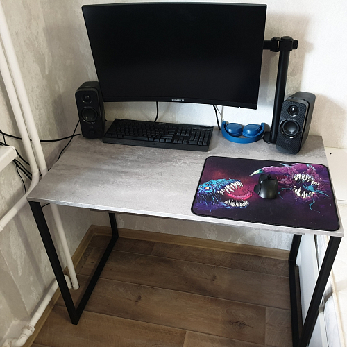 Письменный стол Клер Лофт дуб вотан / черный матовый фото покупателя 39