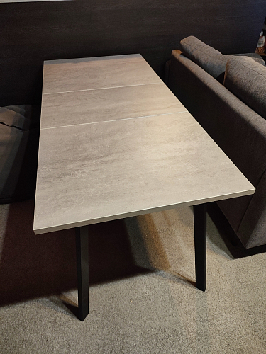 Стол раскладной Колон Лофт 120 32 мм дуб галифакс табако / черный матовый фото покупателя 133