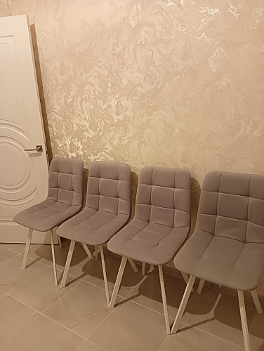 Стул на металлокаркасе Чилли К темно-серый (velutto 32) / черный фото покупателя 422