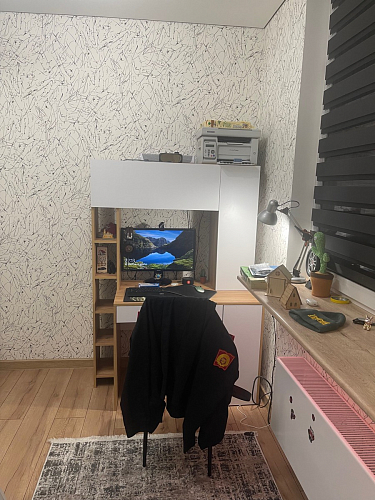 Письменный стол Комфорт 12.71 дуб золотой craft / белая аляска  - Уцененный экземпляр фото покупателя 121