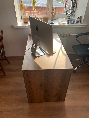 Письменный стол Битти Лофт 116х60х75 дуб вотан / белый матовый фото покупателя 111