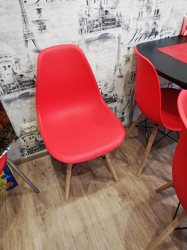 Пластиковый стул Eames PC-015 серо-голубой / дерево фото покупателя 137