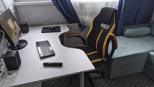 Компьютерное кресло Plast черный / желтый фото покупателя 6