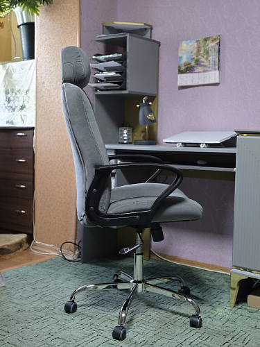 Компьютерное кресло «Оксфорд» (Oxford)  коричневый / коричневый перфорированный фото покупателя 2