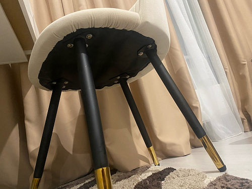 Стул на металлокаркасе Gabi 1 beige / black фото покупателя 327