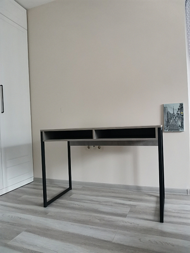 Письменный стол Леон Лофт дуб делано светлый / белый матовый фото покупателя 66