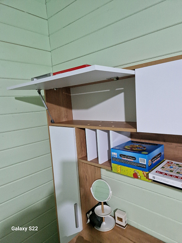 Письменный стол Лайт 03.243 дуб золотой (craft) / белый премиум фото покупателя 259