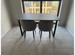 Стол Лота Лофт 140 25 мм черный матовый / бетон фото покупателя 384