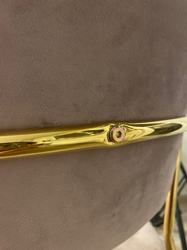 Стул на металлокаркасе Kamelia green / gold фото покупателя 43