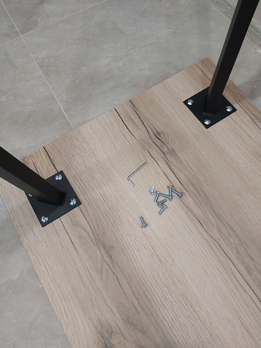 Стол Тринити Лофт 120 32 мм бетон / черный матовый фото покупателя 539