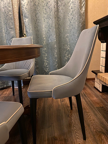 Стул на металлокаркасе Kora light blue / white фото покупателя 315