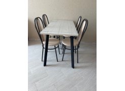 Деревянный стол Барон О 200 х 90 черная пленка шагрень / белый фото покупателя 38