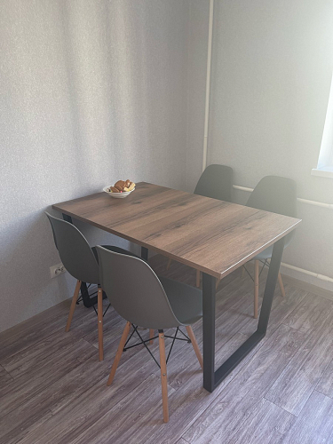 Деревянный стол Лота Лофт 140х80 белый матовый / бетон светлый фото покупателя 80