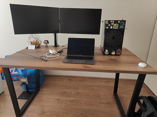 Деревянный стол Лота Лофт 120х75 белый матовый / дуб крафт золотой фото покупателя 822