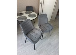 Стул на металлокаркасе Вейв темно-серый / черный фото покупателя 357