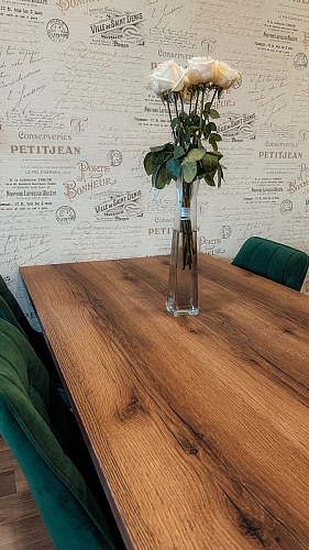 Деревянный стол Лота Лофт 140х80 черный матовый / бетон светлый фото покупателя 352