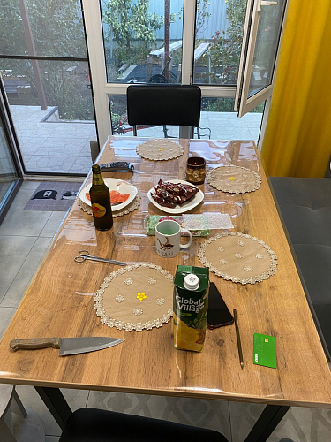 Деревянный стол Лота Лофт 140х80 черный матовый / бетон светлый фото покупателя 788