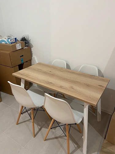 Стол Тринити Лофт 120 25 мм черный матовый / дуб делано темный фото покупателя 206