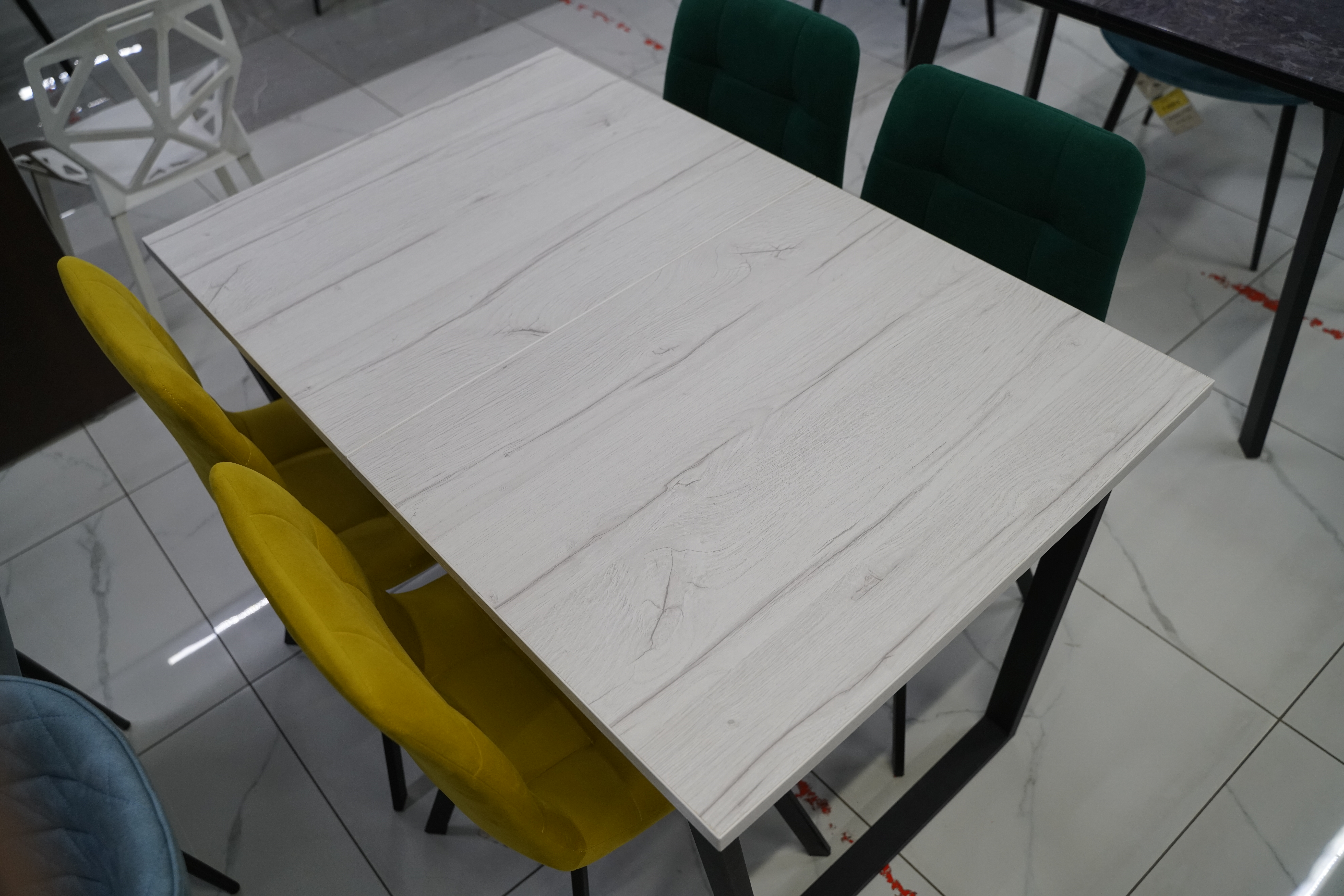 Стол Лота Лофт 140 25 мм черный матовый / бетон из шоурума 3