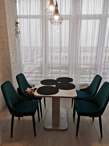 Стул на металлокаркасе Kora light blue / white фото покупателя 108