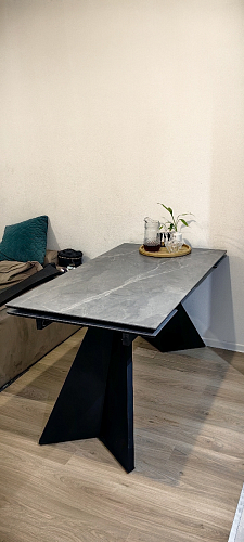 Керамический стол Ливи 140(200)х80х78 patagonia bronze / черный фото покупателя 2