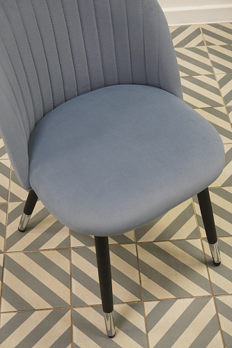 Стул на металлокаркасе Gabi dark beige / black / silver из шоурума 7