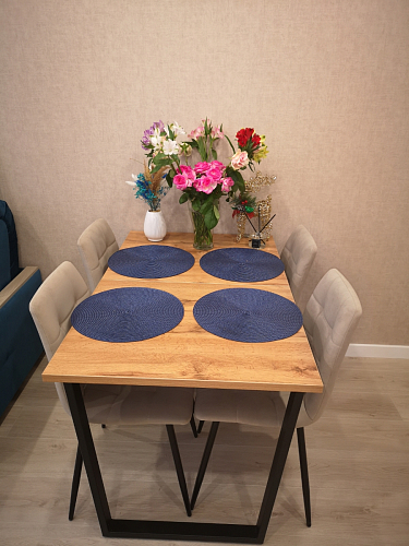 Стол раскладной Лота Лофт 120 25 мм юта / черный матовый фото покупателя 1