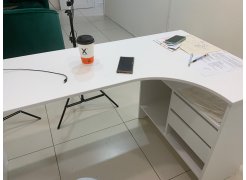 Письменный стол СПм-25 левый белый  - Уцененный экземпляр фото покупателя 6