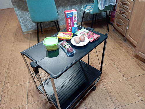 Столик сервировочный SC-5119 складной черный фото покупателя 22