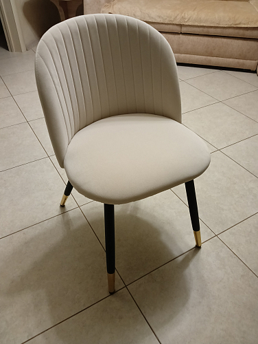 Стул на металлокаркасе Gabi dark beige / black / silver фото покупателя 843