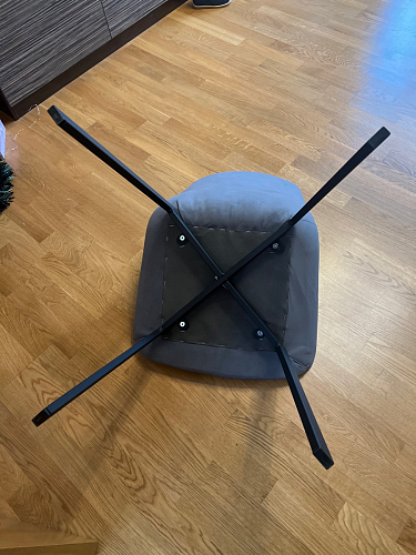 Стул на металлокаркасе Челси бежевый / черный фото покупателя 22