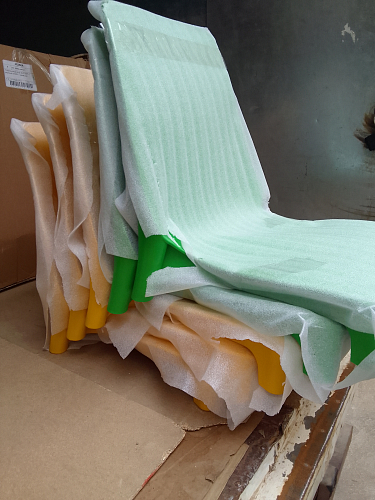 Пластиковый стул SHT-S75-1 желтый1 / хром лак фото покупателя 1