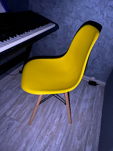 Пластиковый стул Eames PC-015 серо-голубой / дерево фото покупателя 251