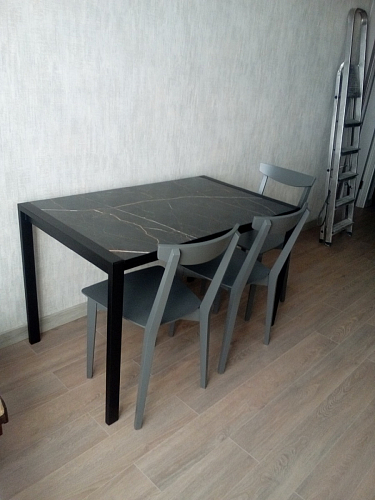 Стол Центавр 120(160)х70х75 файерстоун / черный матовый фото покупателя 68