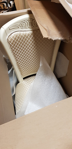 Деревянный стул Клето патина золото / ромб фото покупателя 13